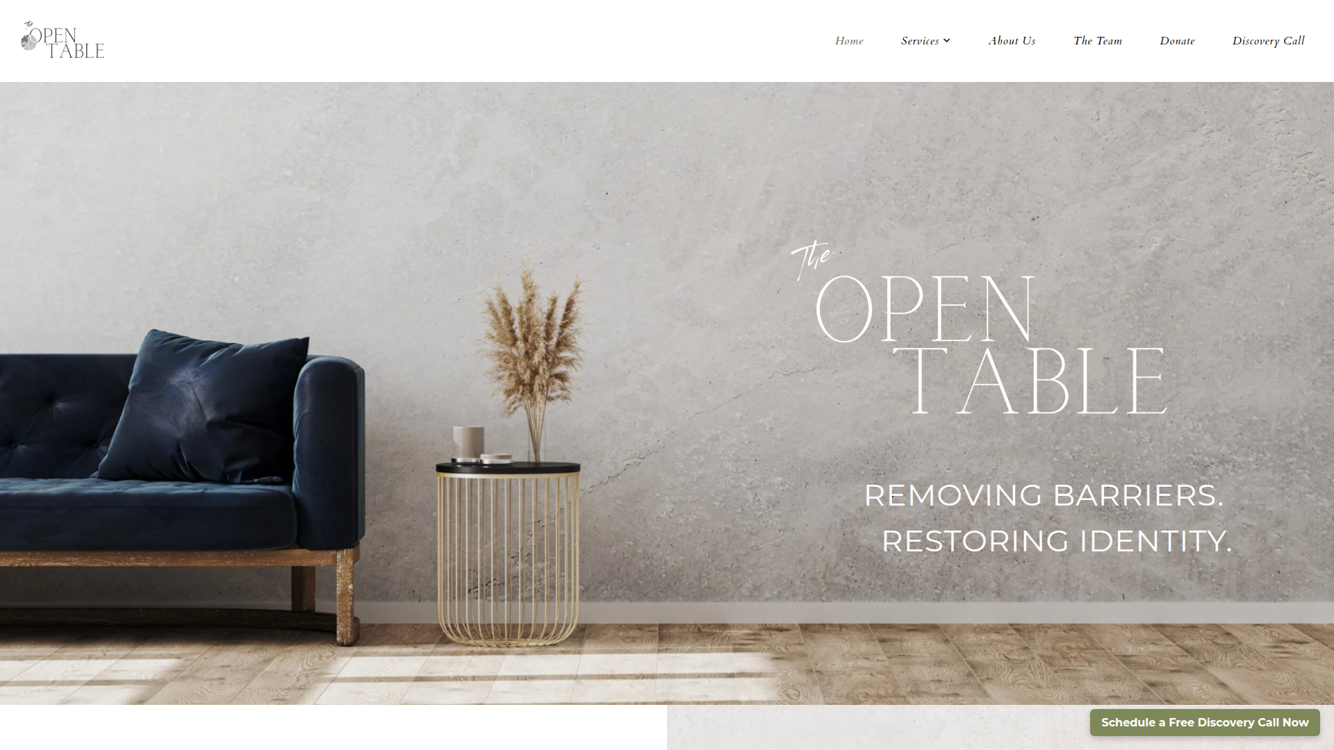 The Open Table OC website, faith-based coaching