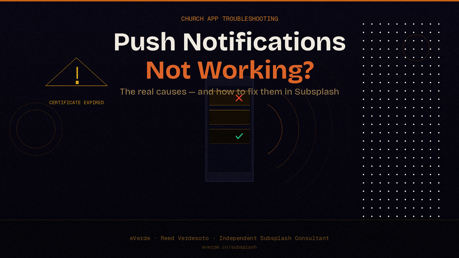 Why Your Church App Push Notifications Aren't Working (And How to Fix It), custom Subsplash blog by ReedVerde